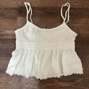 Urban outfitters white ruffle top